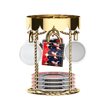 BIALETTI MAGICO RICORDO CUPS+SAUCERS(4) CAROUSEL